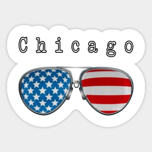 AMERICA PILOT GLASSES CHICAGO Sticker